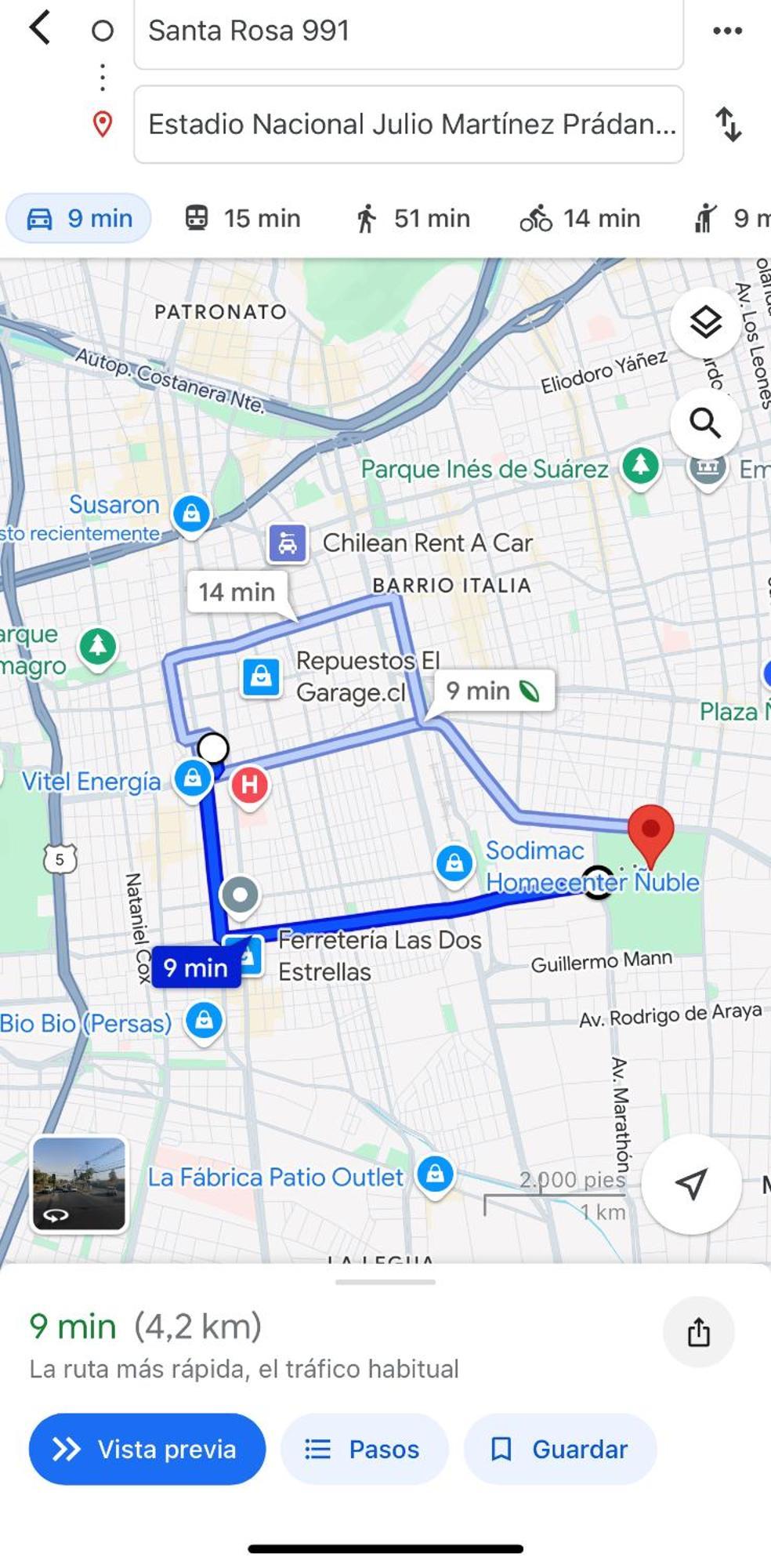 1a1 Metro Matta Hospital San Borja Fantasilandia Gendarmeria * Santiago